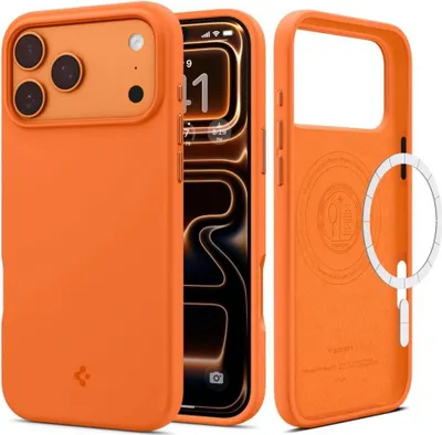Image de Étui Spigen Silicone Fit Mag MagSafe pour iPhone 17 Pro Max - Orange