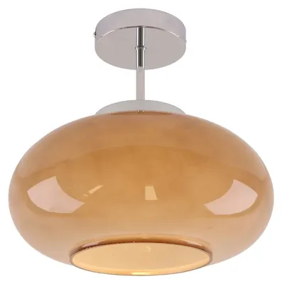 Produktbild von Olucia - ELBA - Deckenleuchte - Taupe/Chrom, KI-generiertes Bild