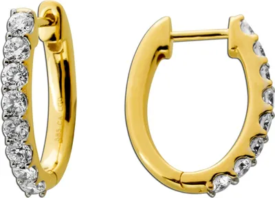 Produktbild von Brillant Creolen 1ct Gold 585 14K Lab Grown Diamanten IGI Zertifikat