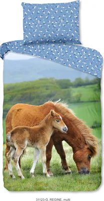 Produktbild von Good Morning Bettwäsche "Regine" mit Pferde - Multi - 140 X 200 cm  - 100% Baumwolle