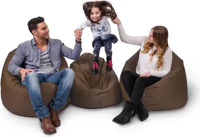 Produktbild von Sitzsack mit füllung 2 in 1 Sitzkissen Bean Bag Outdoor Indoor Wasserfest | Braun 70cm