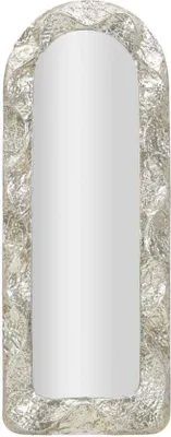 Zdjęcie produktu dla Srebrne metalowe lustro ścienne 61x6,5x160 cm
