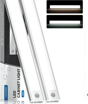 Produktbild von Huiveoo 30 cm Kabellose Schrankleuchten LED, 2000 mAh, wiederaufladbar, mit Bewegungsmelder(2er-Pack)