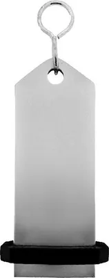 Produktbild von CombiCraft Midi Bumerang Silber, 75 x 30 mm- 5 Stück - Schlüsselanhänger aus massivem Aluminium