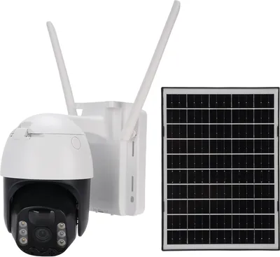 Zdjęcie produktu dla Słoneczna kamera do monitoringu, 4 MP, odporna na deszcz, stylowy dwukierunkowy domofon głosowy, WLAN do domu