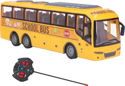 Image de Bus à distance -Enfants simulés LED Light RC School Jouets électroniques pour véhicules Cadeau d'anniversaire