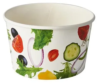 Produktbild von Salatschalen, Pappe "To Go" 600 ml Ø 12,5 cm · 7,5 cm "Salad"
