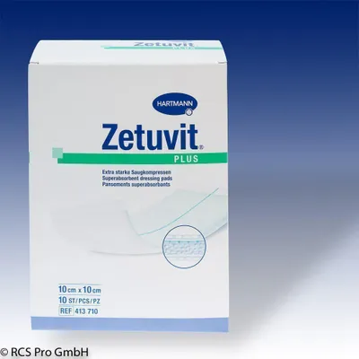 Produktbild von HARTMANN Zetuvit Plus steril 10 x 10 cm, 10 St. Kompressen