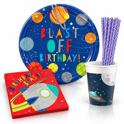 Produktbild von Weltraum Kindergeburtstag Partyset Party Deko Geburtstag Dekoration Jungs