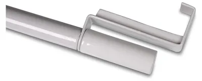 Produktbild von Ausziehbare Gardinenstange Weiß Länge 90-130 cm Spannvitrage für Fenster Spannstange auf den Fensterflügel Durchmesser 9 mm Metall