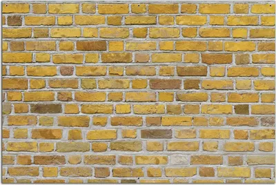 Produktbild von Wallario Outdoor-Poster für Garten oder Balkon, Motiv Ziegelsteinwand in gelb - Backsteine, in ca. 61 x 91,50 cm
