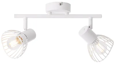 Produktbild von BRILLIANT Lampe Elhi Spotrohr 2flg weiß | 2x D45, E14, 40W, geeignet für Tropfenlampen (nicht enthalten) | Köpfe schwenkbar