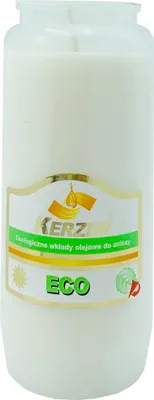 Image de Bougie de cimetière de remplacement 15cm 350g (brûle 5 jours) paraffine blanche