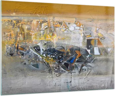 Produktbild von Bilder auf glas - Abstraktion modern - 100x70cm - Glasbilder - Wandbilder - Kunstdruck - zum Aufhängen bereit - Wanddekoration aus Glas - Glas Bilder - Wandbild auf Glas - Einteilig - GAA100x70-4001
