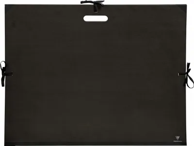 Produktbild von Clairefontaine 5x Zeichenmappe mit 3 Bändern und Griff - Schwarz 38929C