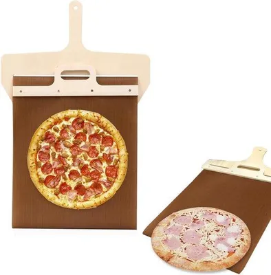 Produktbild von Famanu Pizzaschaufel mit Schiebe-Mechanismus - 50 x 30 cm