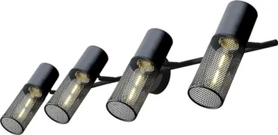 Immagine prodotto di ACA Lighting lampada da parete 4XE27 in metallo nero 84X16X20CM ALCATRAZ OD604S84BK