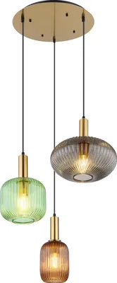 Produktbild von Globo Lighting Hängeleuchte Metall messingfarben, 3x E27