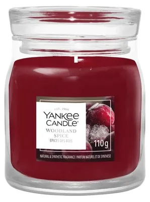 Zdjęcie produktu dla Yankee Candle Woodland Spice, Cylidner, Czerwony, Owocowy, Spice, 29 h, 1 szt.