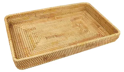 Produktbild von Handgewebtes Rattan Tablett für Organisation und Dekoration