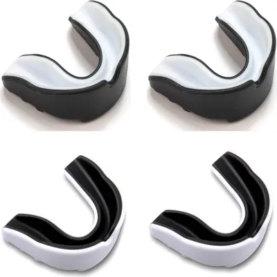 Produktbild von 4 Stück Sport Zahnschutz,Sport Mundschutz,Zahnschutz Kampfsport,Bequemer Mouthguard für Rugby Boxen Kampfsport und Hockey