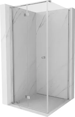 Image de Mexen Mist-F T cabine de douche pliante gauche 85 x 85 cm, transparent, chrome - 8A6T-085-085-01-00-L