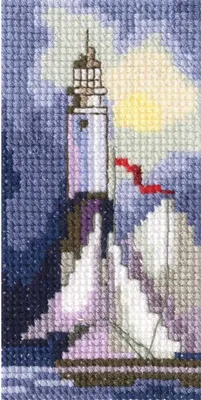Produktbild von rto Kreuzstichvorlage „Lighthouse“ eh354, digitale Vorlage, 5,5 x 10,5 cm