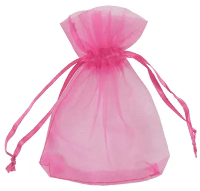 Produktbild von 10 Organza - Säckchen, ca 85 x 110 mm tiefrosa