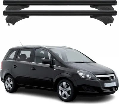 Obrázek produktu pro Menabo Střešní nosič Základní nosič pro Opel Zafira B 2008-2012 Hliník Černý 2 ks