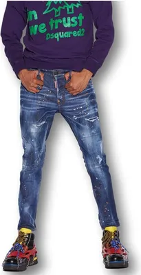 Immagine prodotto di Dsquared2 Jeans Super Twinky lavaggio medio foglie d'autunno Blau Herren