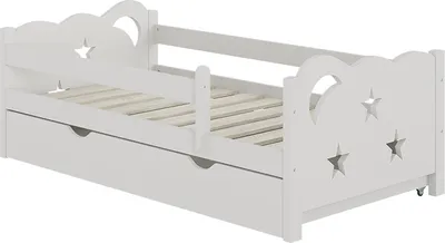 Produktbild von Vitalispa Kinderbett Jessica, 70x140 cm mit Schublade, ohne Matratze, Weiß