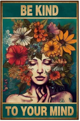 Zdjęcie produktu dla Ibenzoa® Plakat na ścianę z motywem vintage – inspirująca dekoracja ścienna wykonana z wodoodpornego płótna, o wymiarach 20 x 30 cm, idealna do sypialni i salonu