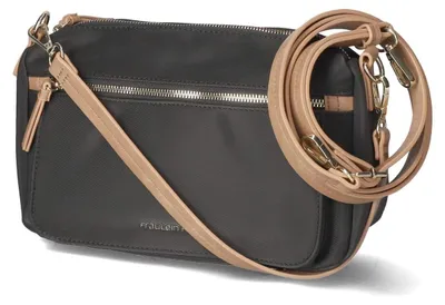 Immagine prodotto di Borsa da donna Fräulein Frida, colore nero, realizzata in tessuto e materiale sintetico. Taglia unica