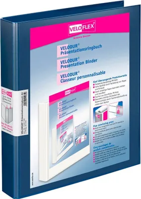 Image de VELOFLEX 1143156 10 classeurs à anneaux de présentation VELOFLEX VELODUR 2 anneaux bleu 4,0 cm DIN A4