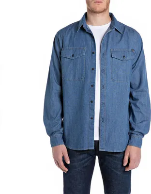Produktbild von Replay M4124.000.860b06 Langarmhemd Blau 2XL Mann Blau 2XL