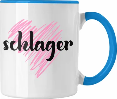 Produktbild von Trendation - Tasse Geschenk für Schlager Fans Tasse Musikmotiv Spruch (Blau)