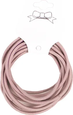 100 Haargummis 50mm elastisches mauve
