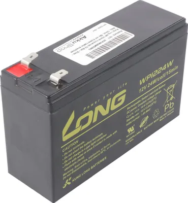 Produktbild von Kung Long WP1224W Hochstrom F2 Blei-Vlies-Akku, 12Volt, 6Ah mit 6,3mm Faston Anschluss