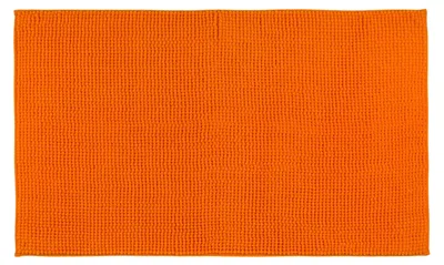 Productafbeelding van Antislip badmat, superzwart, 100% microvezel, 70 x 120 cm, oranje