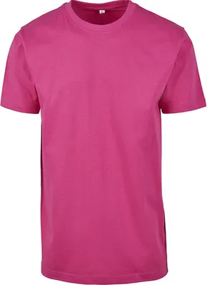 Produktbild von Build Your Brand BY004 | Round Neck Herren T-Shirt - Farbe: Hibiskus Pink - Größe: 3XL
