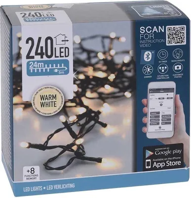Immagine prodotto di made2trade Fiaccole LED intelligenti controllate tramite app per uso interno ed esterno - 240 LED - 29 metri