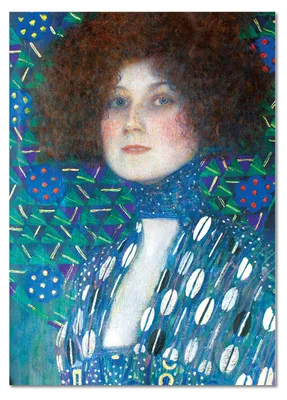 Produktbild von Giallobus - Nahaufnahme von Emilie Floge - Gustav Klimt - 50L x 70W cm - Bild - Acrylglas