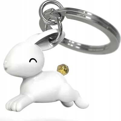 Produktbild von Metalmorphose Schlüsselanhänger Hase mit goldenem Schwanz