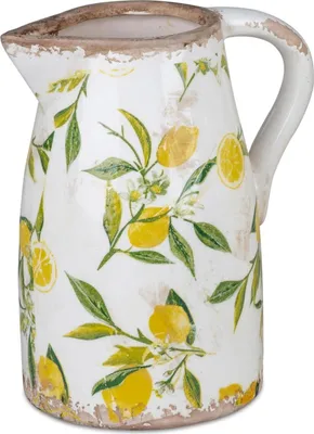 Produktbild von formano Deko Krug Vintage Lemon | Keramik Kanne mit Zitronen
