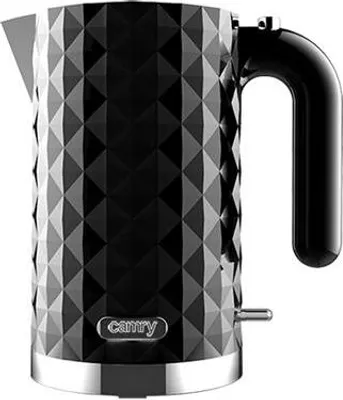 Image de Camry CR 1269 Bouilloire standard, Plastique, noir, 2 200 W, support pivotant à 360°, 1,7 L