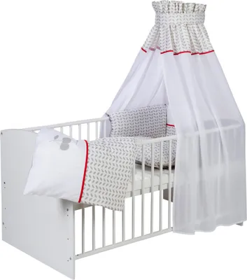 Produktbild von Kinder-Bettgarnitur 4-teiliges Bettset Cherries, grey