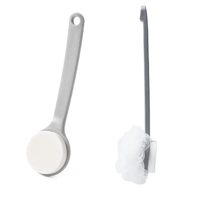 Produktbild von 2 Stück Badebürste mit langem Griff, Handmassagebürste, Dusche, Rückenwäscher