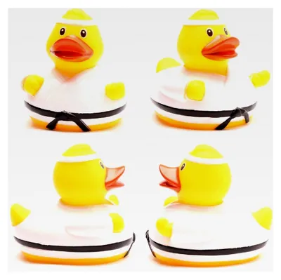 Produktbild von Badeente Karate - Quietscheente - L: 8 cm - Geschenk für Kampfsportler - Präsent für Sammler