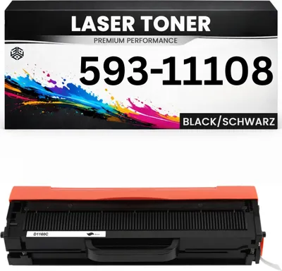 Produktbild von Toner kompatibel für Dell 593-11108 B1160/B1160W/B1163W/B1165NFW in Schwarz