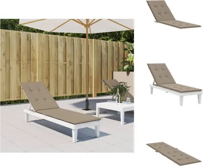 Obrázok produktu pre vidaXL Vankúš na ležadlo Taupe (75+105)x50x3 cm - Vankúš na sedenie